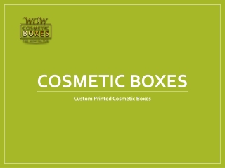 Cosmetic Boxes