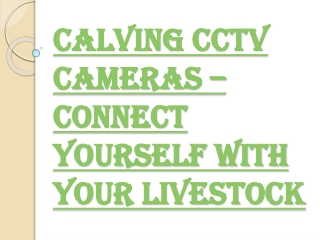 What are the Features of the Calving CCTV Cameras?