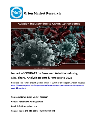 Impact on European Aviation industry due to COVID-19 Size, Share, Forecast to 2025