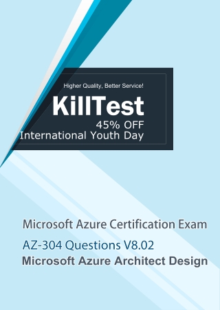 Real AZ-304 Exam Questions Microsoft Azure V8.02 Killtest