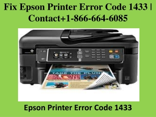 Fix Epson Printer Error Code 1433 | Contact 1-866-664-6085