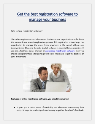 Get the best registration software to manage your business