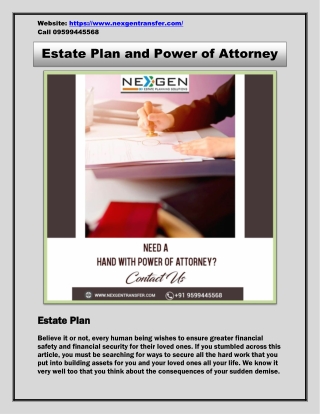 Estate Plan and Power of Attorney - Making a Will