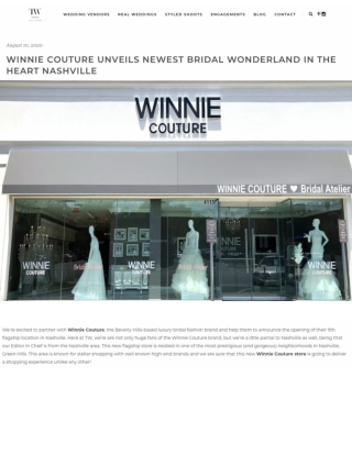 Winnie Couture Unveils Newest Bridal Wonderland in the heart Nashivile
