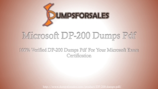 DP-200 Dumps Pdf : Latest DP-200 Exam Questions