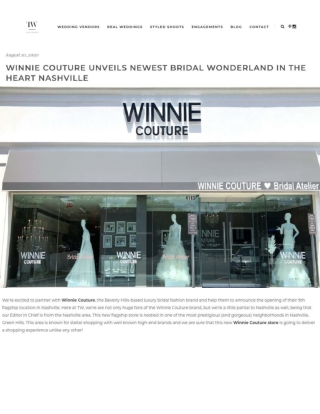 Winnie Couture Unveils Newest Bridal Wonderland in the heart Nashivile