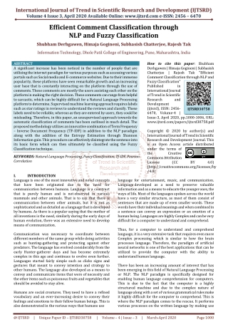 Efficient Comment Classification through NLP and Fuzzy Classification