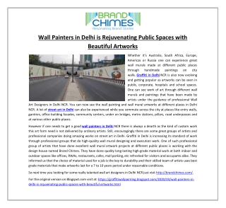 Wall Painters in Delhi is Rejuvenating Public Spaces with Beautiful Artworks
