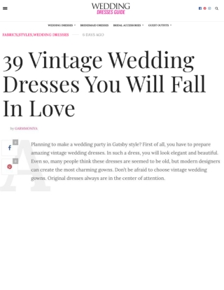 Vintage Wedding Dresses  - Winnie Couture
