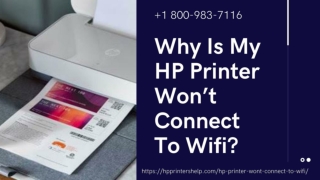 Hp Printer Won’t Connect to WiFi 1-8009837116 Hp Printer Problems Fixes