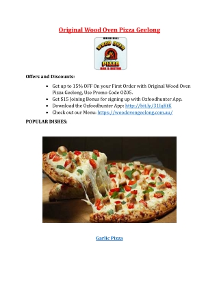 15% off - Original wood oven pizza Geelong – Pizza restaurant in Geelong