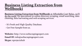 Business Listing Extraction from Wellbooki