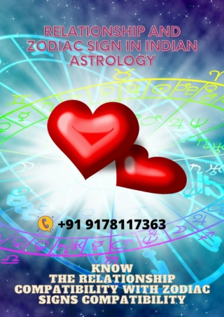 Relationship and zodiac sign in Indian astrology