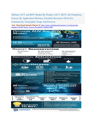 Offshore AUV and ROV Market By Product (AUV, ROV), By Propulsion System, By Application (Defense, Scientific Research, O