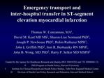 Emergency transport and inter-hospital transfer in ST-segment elevation myocardial infarction
