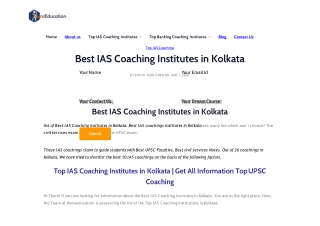 Best ias coaching Institute in Kolkata