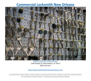 Commercial Locksmith New Orleans