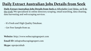 Daily Extract Australian Jobs Details from Seek