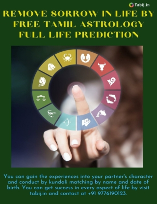 Remove sorrow in life by free Tamil astrology full life prediction