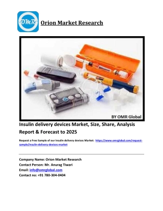 Insulin delivery devices Market Size, Industry Trends, Share and Forecast 2017-2022