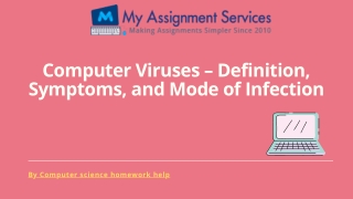 Computer viruses – definition, symptoms, and mode of infection