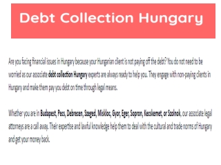 Debt Collection Hungary