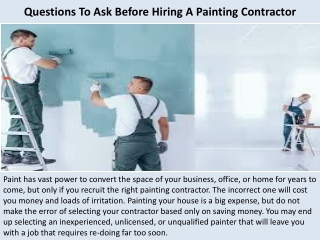 Residential Painting Services Santa Barbara | Questions To Ask Before Hiring A Painting Contractor