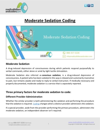 Moderate Sedation Coding