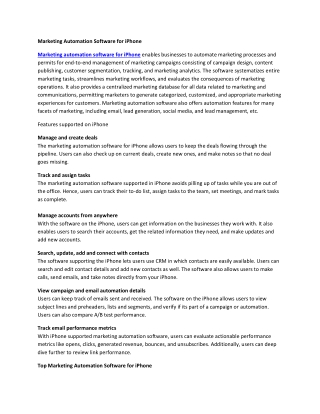 Best Marketing Automation Software for iPhone in 2020 – 360Quadrants