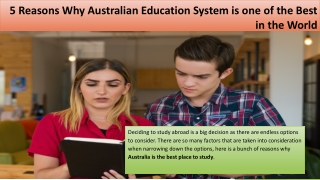 Australia Education System Ranking