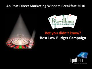 An Post Direct Marketing Winners Breakfast 2010