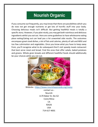 Pure Vegan Breakfast Costa Mesa | Nourish Ayurveda