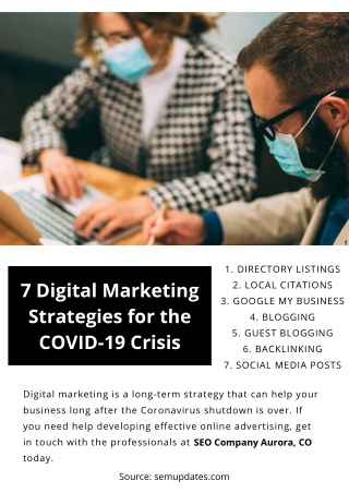7 Digital Marketing Strategies for the COVID-19 Crisis