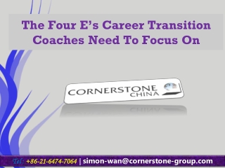 The Four E’s Career Transition Coaches Need To Focus On