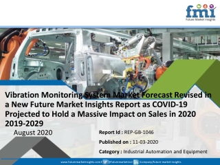 Vibration Monitoring System Market Forecast Revised in a New Future Market Insights Report as COVID-19 Projected to Hold