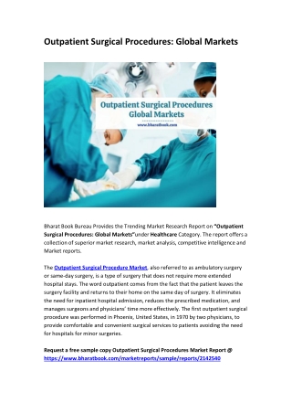 Outpatient Surgical Procedures: Global Markets