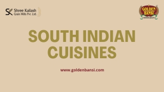 Healthy Recipes - South Indian Cuisines Recipes - Golden Bansi