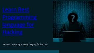 Learn Programming Language For Hacking