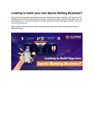 Looking to build your own Sports Betting Business?