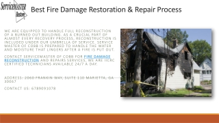 Best Fire Damage & Restoration Service in Marietta - Service Master Restore