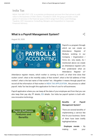 Payroll Management System Software