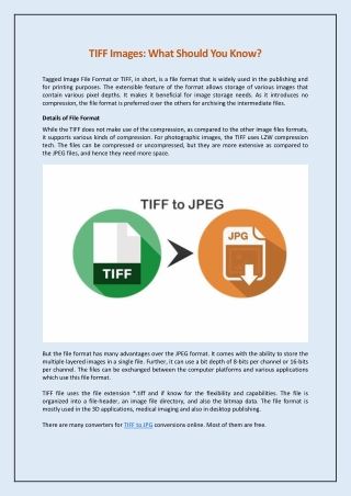 TIFF Images: What Should You Know?