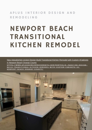 Newport Beach Transitional Kitchen Remodel
