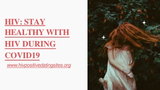 STAY HEALTHY WITH HIV DURING COVID19-Living With HIV