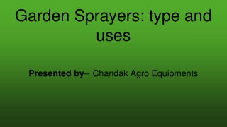 Buy Knapsacks Power Sprayer & Agricultural Sprayer from chandak agro