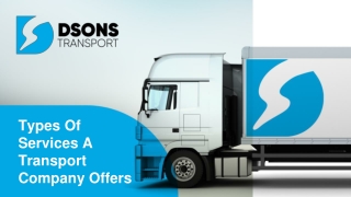 Types Of Services A Transport Company Offers