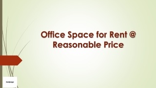 Office Space for Rent @ Reasonable Price