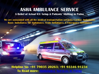 Dial for A Complete ICU Journey with Ambulance Service in Patna | AAS