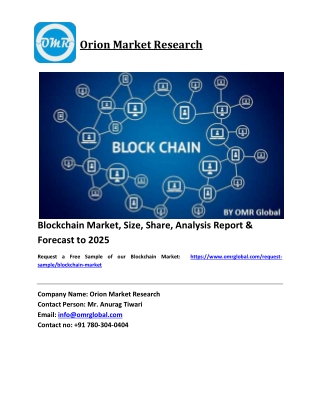 Blockchain Market Size, Industry Trends, Share and Forecast 2018-2023