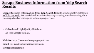 Scrape Business Information from Yelp Search Results